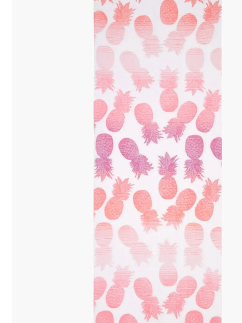 Talbots Pink Pineapple Patterned Scarf